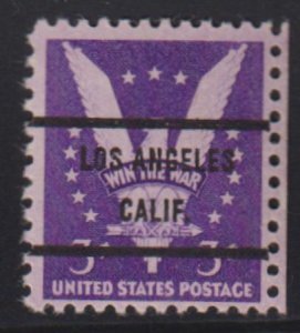 US Modern #905b Mint NH VF Scarce reddish purple Los Angeles precancel Cat Va...