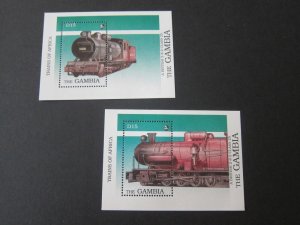 Gambia 1989 Sc 854-5 Train set MNH