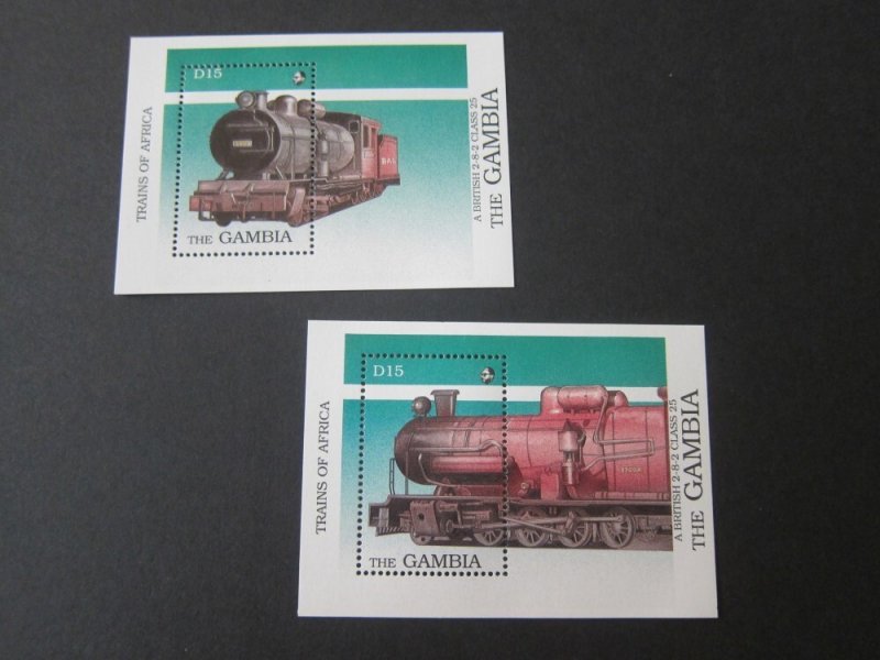 Gambia 1989 Sc 854-5 Train set MNH