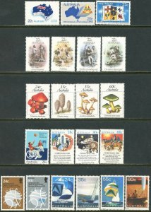AUSTRALIA Sc#771, 778-783, 806-819 1981 Nine Different Complete Sets OG Mint NH