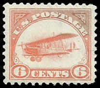 PCBstamps   US C 1 6c Curtiss Jenny, 1918, MNH, (1)