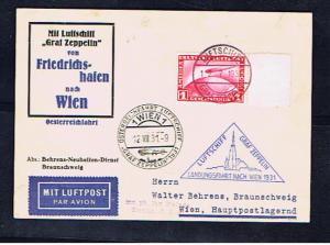 GRAF ZEPPELIN 1931 AUSTRIA FLIGHT