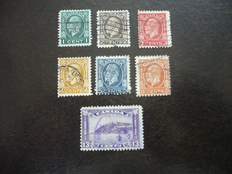 Stamps - Canada - Scott# 195-201 - Used Set of 7 Stamps