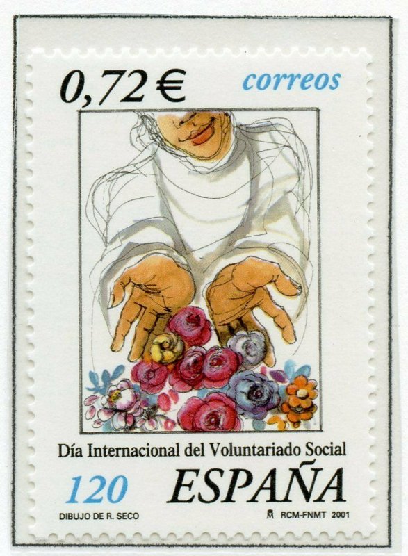 SPAIN SELECTION OF 2001   ISSUES ALL DIFFERENT MINT NH PARTIALLY SHOWN 