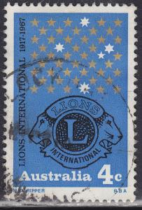 Australia 426 USED 1967 Lions Intl. 50th Anniversary 4c