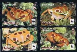 Aitutaki MNH 923-6 Spotted Reef Crabs WWF 2014