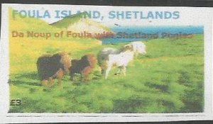 FOULA ISLAND - Shetland Ponies - Imperf Single Stamp-M N H-Private Issue