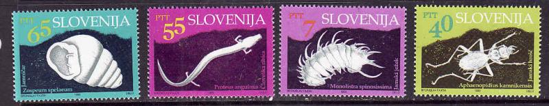 Slovenia-Sc#176-9-unused NH set-Insects-Marine Life-1993-