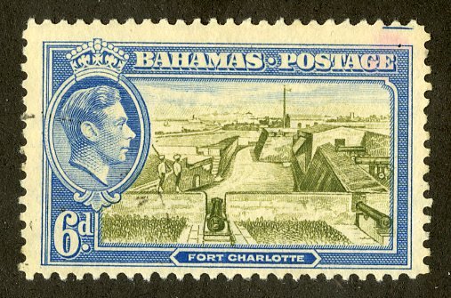 BAHAMAS 107 USED SCV $1.25 BIN $.60 FORT CHARLOTTE