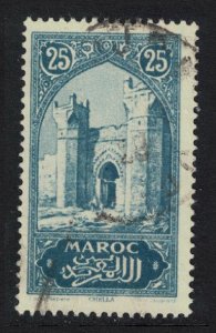 SALE Fr. Morocco Tower of Hassan Rabat Blue 1923 Canc SC#98 SG#131 MI#58