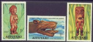 AITUTAKI 160-62 MNH 1978 Capt.Cook Bicent. arrival in Hawaii