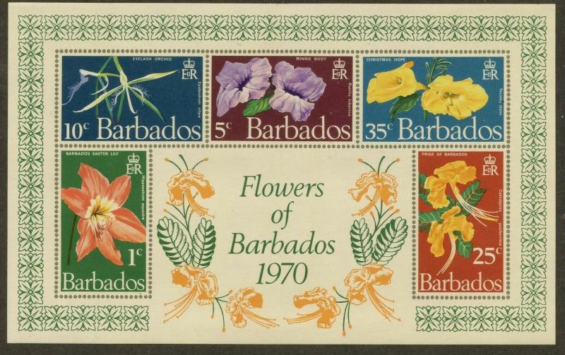 BARBADOS Sc#327, 344-52, 352a 1970 Three Complete Sets & 1 S/S OG Mint LH