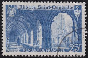 France 623 Cloister of St Wandrille Abbey 25Fr 1949