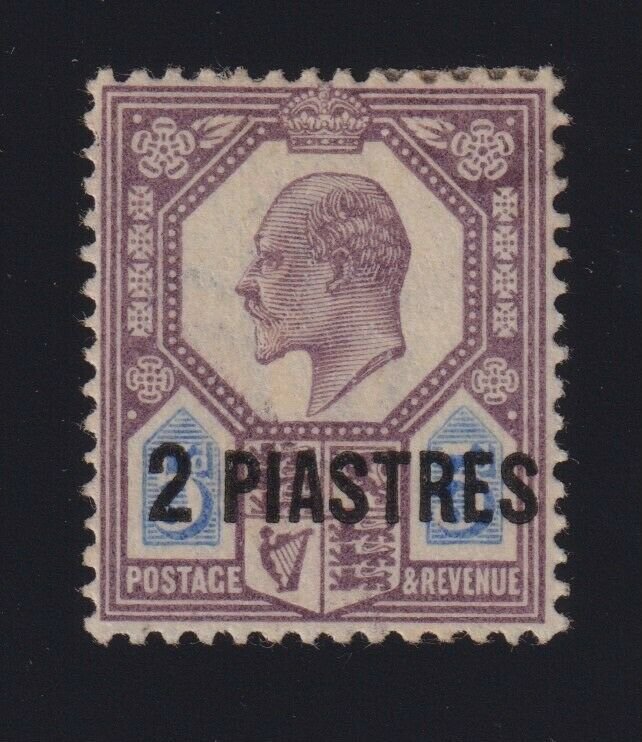 Great Britain (Offices in Turkey) Sc #14 (1906) 2pi on 5p Edward VII Mint VF