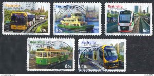 AUSTRALIA 2012 60c Multicoloured, Capital City Transport Set Self Adhesive Used