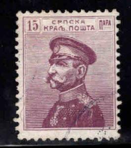 Serbia  Scott 114 Used Red  Violet stamp