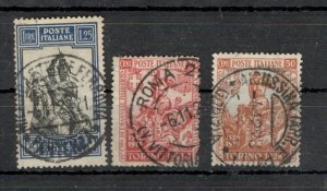 ITALY - 3 USED STAMPS - FILIBERTO - 1928.