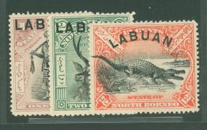 Labuan #72/74/80 Unused Multiple