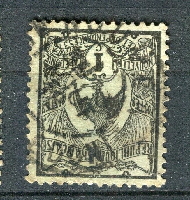 FRENCH COLONIES; CALEDONIA 1900s classic pictorial type used 1c. fair Postmark