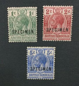 MOMEN: HONDURAS SG #111s-113s 1915-16 SPECIMEN MINT OG H LOT #191541-300
