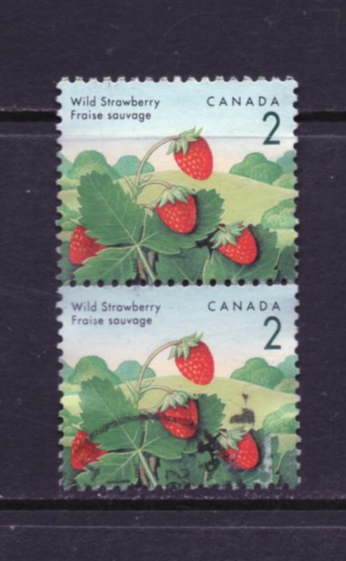 Scott # 1350  used  sheet pair 2 cent  Wild  Strawberry