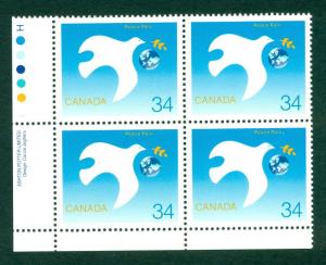 CANADA SC# 1110 VF MNH 1986 Inscription Block of 4 LL