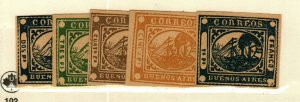 Buenos Aires Argentina #2-5, 8 unused FORGERIES