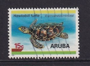 Aruba #126 used 1995  turtles  15c