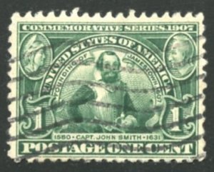 United States Scott 328 - 1c Jamestown Exposition - UVFVLH - SCV $5.00