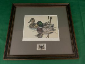 1981 Texas State Duck Stamp Print - Mallards - by Larry Hayden