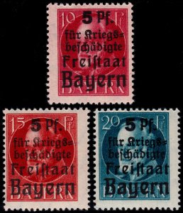 ✔️  GERMANY BAVARIA 1919 - SURTAX FOR WAR VETERANS - SC. B1/B3 ** MNH [ST15B]