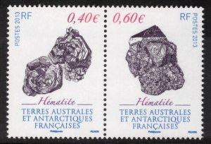 FRENCH ANTARCTIC 2013 Hematite; Scott 478, Yvert 643-44; MNH