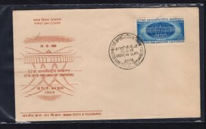 India #502  (1969 Inter-Parliamentary Conference issue) unaddressed FDC