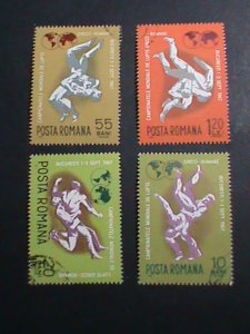 ​ROMANIA STAMP- 1967 WORLD WRESTLING CHAMPIONSHIPS-CTO STAMPS SET VERY FINE