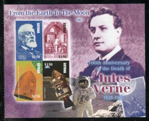 GUYANA JULES VERNE FROM EARTH TO MOON  SCOTT#3921  IMPERFORATE  SHEET  MINT NH