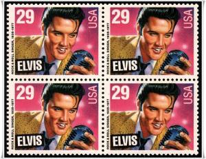 SC#2721 29c Elvis Block of Four (1993) MNH