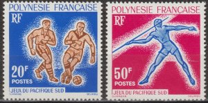 EDSROOM-17021 French Polynesia 203-4 MNH 1963 Complete Soccer & Javelin CV$25