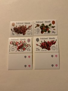 Falkland Islands Local Fruit Set of 4, MNH