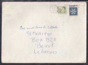 Canada - Nov 1971 Vancouver, BC Surface Rate Cover to Lebanon