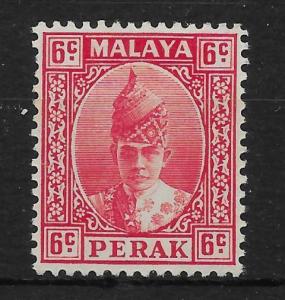 MALAYA PERAK SG109 1939 6c SCARLET MTD MINT