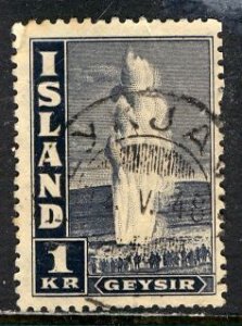 Iceland: 1947; Sc. # 208Bd,  Used Perf. 11 1/2 Single Stamp