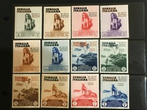 Italian Somalia 1934 Art Show complete set w/ airmail MNH 164-9, C1-6