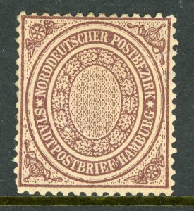 Germany States 1869 North German Confederation ½S Red VioletScott #24a MNH G492