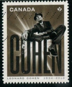 3198 Canada (90c) Leonard Cohen SA bklt,  used