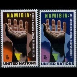 UN-NEW YORK 1975 - Scott# 263-4 Namibia Set of 2 NH