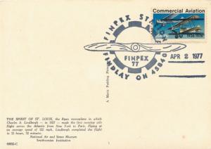 US #1684 - Lindbergh Flight 50 Years - FINPEX 1977 Pictoral Cancel - pm 1977