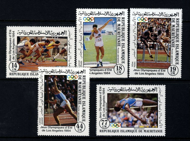 MAURITANIA 1984 The Complete Olympic Games Set SG 796 to SG 800 MNH