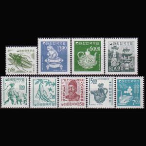 KOREA 1966 - Scott# 516-25 Defins. Set of 9 NH