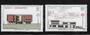 Turkey 1987 Europa Architecture Sc 2379-2380 MNH A2751