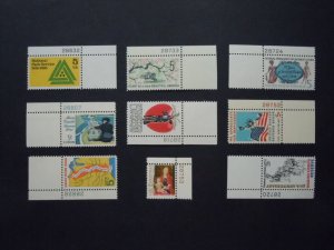 1966 #1314a-1322a Plate # Singles Tagged Varieties  MNH OG VF Scarce #2a